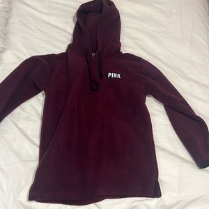maroon Victoria Secret fleece pull over